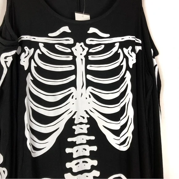 Torrid | Sexy Black Cold Shoulder Skeleton Slit Maxi Dress - Picture 3 of 7